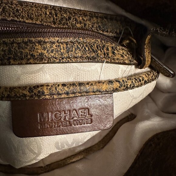 Michael Kors North South Suede Satchel - Picture 6 of 7